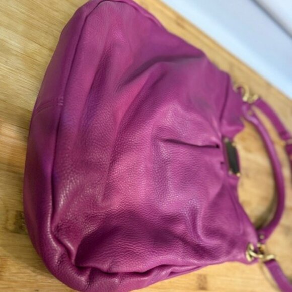 Vintage Y2K Marc Jacobs Raspberry Hillier Leather Hobo Bag - Picture 6 of 16